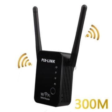 Picture of PIX-LINK 2.4G 300Mbps WiFi Signal Amplifier Wireless Router Dual Antenna Repeater (UK Plug)