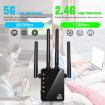 Picture of 5G/2.4G 1200Mbps WiFi Range Extender WiFi Repeater With 2 Ethernet Ports US Plug White