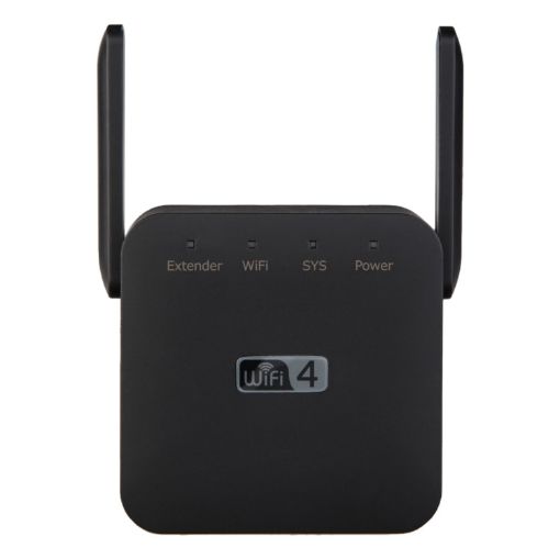 2.4G 300M Wi-Fi Amplifier Long Range WiFi Repeater EU Plug Black - 1