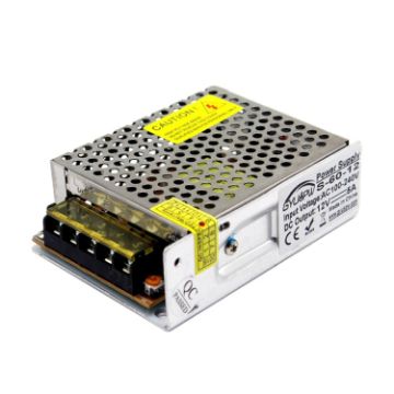 S-60-12 DC12V 5A LED Power Supply - 60W - Size: 110 x 79 x 36mm - 1