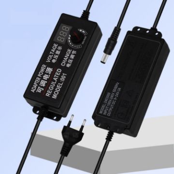 Picture of 9-24V 3A EU Plug LED Digital Display Adjustable Multifunction Power Adapter Dimming And Temperature Control