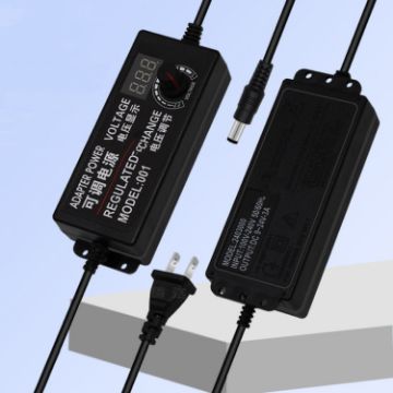 Picture of 9-24V 3A US Plug LED Digital Display Adjustable Multifunction Power Adapter Dimming And Temperature Control