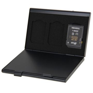 Picture of 2x 3 in 1 Memory Card Protective Case Box for SD Card, Size: 93mm (L) x 62mm (W) x 10mm (H) (Black)