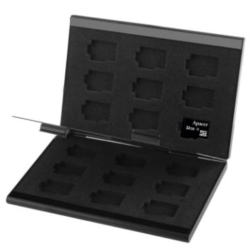 Picture of 2x 9 in 1 Memory Card Protective Case Box for TF Card, Size: 93mm (L) x 62mm (W) x 10mm (H), Black (Black)