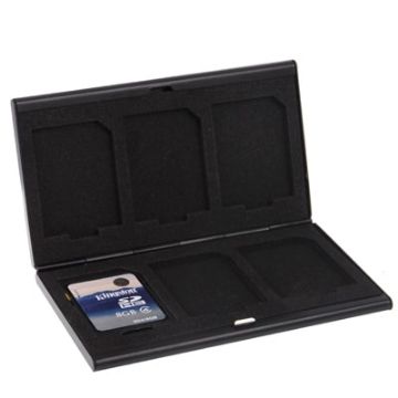 Picture of 6 in 1 Memory Card Protective Case Storage Box , Size: 92 x 60 x 9mm (Black)