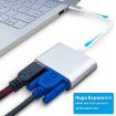 VGA & HDMI to USB-C Hub Adapter - Grey - 6