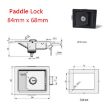 Picture of Black Paddle Entry Door Latch & Keys Tool Box for Trailer/Yacht/Truck