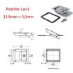 Picture of Stainless Steel Tool Box Lock Paddle Latch & Keys for Trailer/Yacht/Truck
