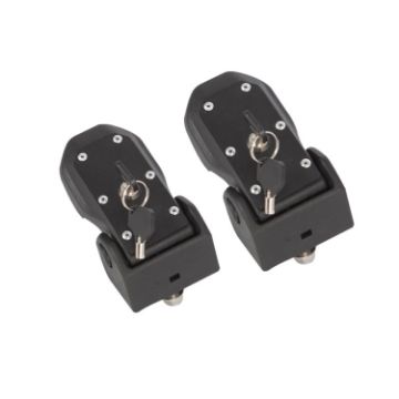 Picture of 2 PCS Car Anti-Theft Hood Latch Locking Catch Buckle Engine Cover with Lock for Jeep Wrangler JL 2018