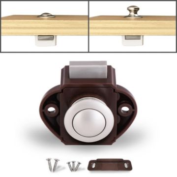 Nickel Press Type Drawer Cabinet Catch Latch - RV/Yacht/Furniture - 1