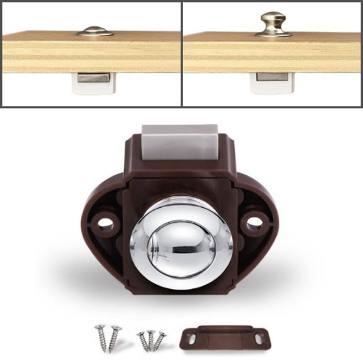 Drawer Cabinet Catch Latch Release - Brown - 1