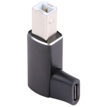 USB-C Female to USB 2.0 B MIDI Male Adapter - Black - 1