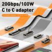 100W Type-C Male to Type-C Female 20Gbps Adapter - Side Bend - 2