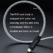 0.3m Type-C/USB-C Male to Female Extension Cable - Black - 7