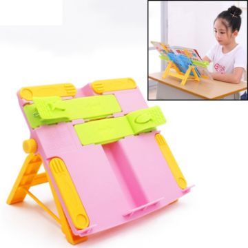 Picture of Creative Folding Bookshelf Upgraded Portable Folding Student Book Stand Book Holder (Pink)