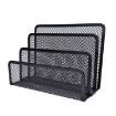 Black Mesh Letter Sorter Tray - Office File Storage Rack - 1