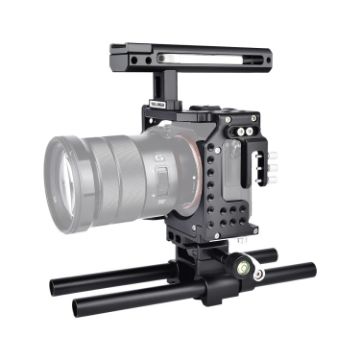 Picture of YELANGU CA7 YLG0908A-A Handle Video Camera Cage Stabilizer for Sony A7K & A7X & A73 & A7S & A7R & A7RII & A7SII (Black)