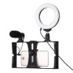 Picture of PULUZ 3-in-1 Vlogging Live Broadcast Smartphone Video Rig + Microphone + LED Selfie Light Kit for iPhone & Android (Red)