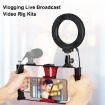 PULUZ 2 in 1 Vlogging Live Broadcast Smartphone Video Rig + LED Selfie Light Kit - 6