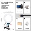 Picture of PULUZ 4-in-1 Vlogging Live Broadcast Smartphone Video Rig Kit with LED Selfie Light, Microphone, Tripod Mount - Compatible with iPhone, Galaxy (Blue)