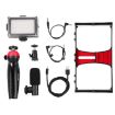 PULUZ 4 in 1 Vlogging LED Selfie Light Kit with Microphone - Red - 9