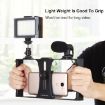 Picture of PULUZ 3 in 1 Vlogging LED Selfie Light Kit with Microphone for iPhone & Android (Blue)