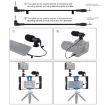 Picture of PULUZ 3 in 1 Vlogging LED Selfie Light Kit with Microphone for iPhone & Android (Blue)