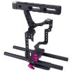 Picture of PULUZ Camera Cage Handle Stabilizer for Sony A7/A7S/A7R, A7 II/A7R II/A7S II, A7R III/A7S III, A7R IV, A6000, A6500, A6300, Panasonic GH4 (Rose Red)