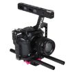 Picture of PULUZ Camera Cage Handle Stabilizer for Sony A7/A7S/A7R, A7 II/A7R II/A7S II, A7R III/A7S III, A7R IV, A6000, A6500, A6300, Panasonic GH4 (Rose Red)
