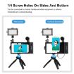 Picture of PULUZ 4 in 1 Bluetooth Vlogging Kit with LED Light, Microphone, Tripod Mount for iPhone, Galaxy, Huawei (Blue)