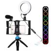PULUZ 4-in-1 Vlogging Kit with RGBW Ring LED Selfie Light - Blue - 1