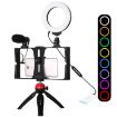PULUZ 4 in 1 Vlogging Kit with RGBW Ring LED Selfie Light - 1