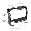 Canon EOS R10 PULUZ Metal Camera Cage Stabilizer Rig - Black - 3