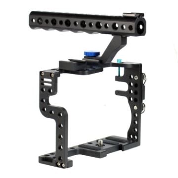 Picture of Camera Metal Video Cage Handle Stabilizer for Panasonic LUMIX GH3/GH4 (Black)