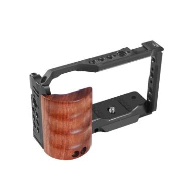 Picture of Alloy Rabbit Cage With Wooden Handle for Sony ZV-E10 Camera (Black)