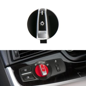 Picture of Car Headlight Switch Button Knob for BMW 5 Series 2010-2017, Left Driving (Black)