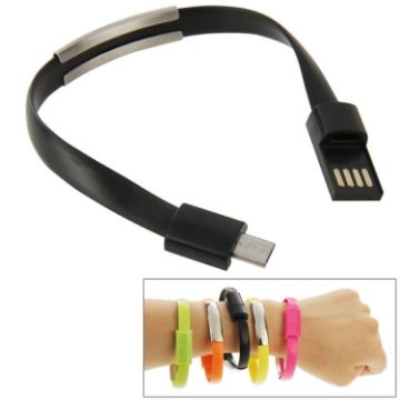 Wearable Bracelet Charging Cable, 24cm Black - 1
