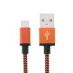 2m Woven Style Micro USB to USB 2.0 Data/Charger Cable - Orange - 3