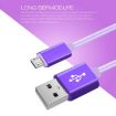 1m 3A Woven Style Micro USB to USB Data/Charger Cable Purple - 2