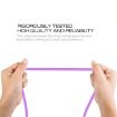 1m 3A Woven Style Micro USB to USB Data/Charger Cable Purple - 4