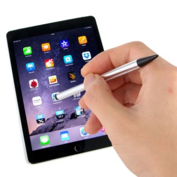 Picture of Resistive Capacitive Touch Screen Precision Touch Double Tip Stylus Pen (Silver)