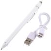 Rechargeable Capacitive Touch Screen Stylus Pen - White - 3