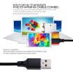 1m 2A USB to Micro USB Nylon Weave Data Sync Charging Cable Black - 5