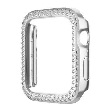 Picture of For Apple Watch Series 3/2/1 42mm Plating Dual-Row Diamond Hollow PC Watch Case (Silver)