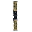 Picture of For Apple Watch Series 7 41mm Dual-layer Braided Paracord Buckle Watch Band (Khaki Army Green)