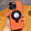 Picture of For iPhone 14 Pro Max Skin Feel Armor Magnetic Holder Phone Case (Orange)