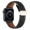 Apple Watch Ultra 2 49mm Leather Watch Band - Black - 1