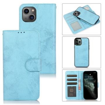 Picture of For iPhone 15 Plus 2 in 1 Detachable Phone Leather Case (Blue)
