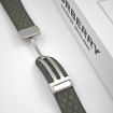 Picture of For Apple Watch Series 5 40mm Rhombus Pattern Magnetic Folding Buckle Leather Watch Band (Army Green)
