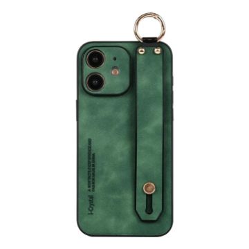 Picture of For iPhone 11 Lambskin Wristband Holder Phone Case (Green)